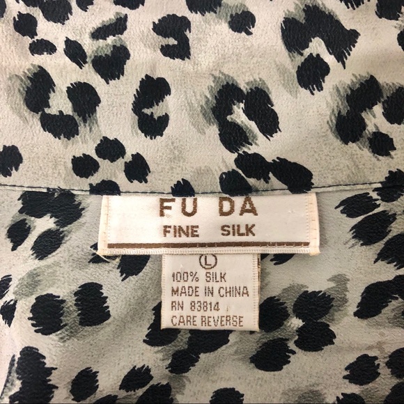 Fu Da Silk Cheetah Print Shirt - Picture 6 of 7